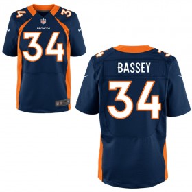 Men's Denver Broncos Nike Navy Blue Elite Jersey BASSEY#34