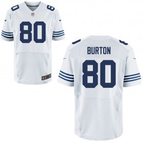 Mens Indianapolis Colts Nike White Alternate Elite Jersey BURTON#80