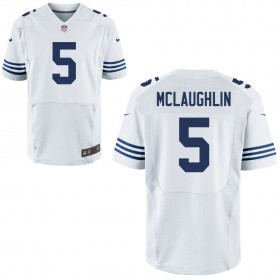Mens Indianapolis Colts Nike White Alternate Elite Jersey MCLAUGHLIN#5