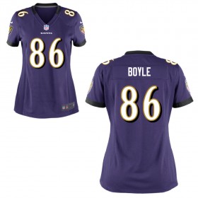 Women's Baltimore Ravens Nike Purple Game Jersey BOYLE#86