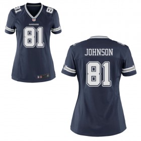 Women's Dallas Cowboys Nike Navy Jersey JOHNSON#81