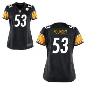 Women's Pittsburgh Steelers Nike Black Game Jersey POUNCEY#53