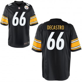 Youth Pittsburgh Steelers Nike Black Game Jersey DECASTRO#66