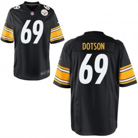 Youth Pittsburgh Steelers Nike Black Game Jersey DOTSON#69