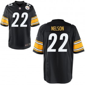 Youth Pittsburgh Steelers Nike Black Game Jersey NELSON#22