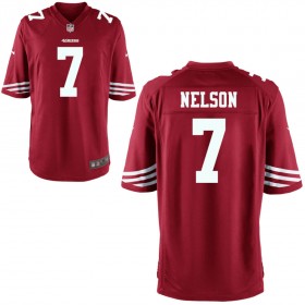 Youth San Francisco 49ers Nike Scarlet Game Jersey NELSON#7