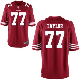 Youth San Francisco 49ers Nike Scarlet Game Jersey TAYLOR#77