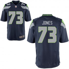 Youth Seattle Seahawks Nike College Navy Game Jersey JONES#73