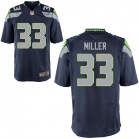 Youth Seattle Seahawks Nike College Navy Game Jersey MILLER#33