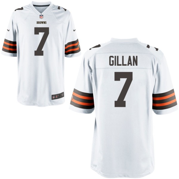 Nike Men's Cleveland Browns Game White Jersey GILLAN#7