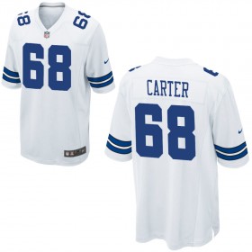 Nike Men's Dallas Cowboys Game White Jersey CARTER#68