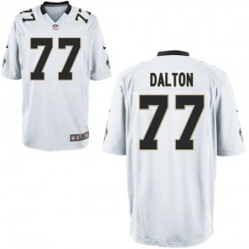 Nike Men's New Orleans Saints Game White Jersey DALTON#77