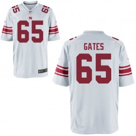 Nike Men's New York Giants Game White Jersey GATES#65