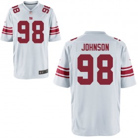 Nike Men's New York Giants Game White Jersey JOHNSON#98