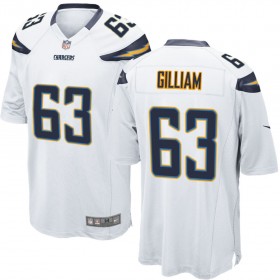 Nike Men's Los Angeles Chargers Game White Jersey GILLIAM#63