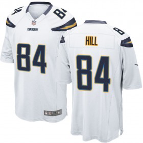 Nike Men's Los Angeles Chargers Game White Jersey HILL#84