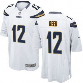 Nike Men's Los Angeles Chargers Game White Jersey REED#12