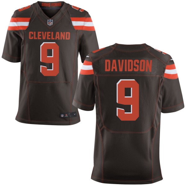 Men's Cleveland Browns Nike Brown Elite Jersey DAVIDSON#9