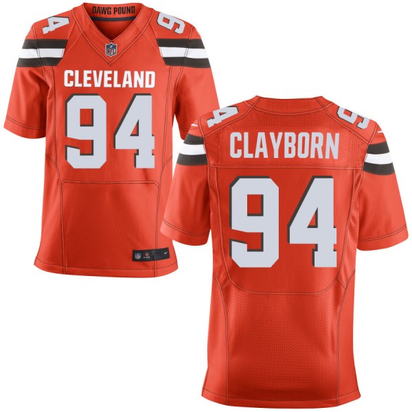 Men's Cleveland Browns Nike Orange Alternate Elite Jersey CLAYBORN#94