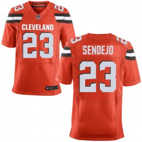 Men's Cleveland Browns Nike Orange Alternate Elite Jersey SENDEJO#23
