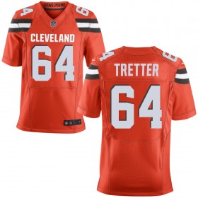 Men's Cleveland Browns Nike Orange Alternate Elite Jersey TRETTER#64